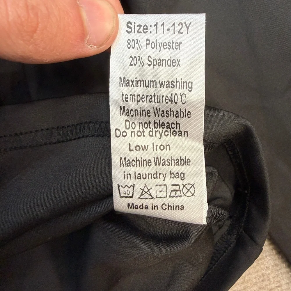 MSRP $42 LessonZoo 3 Pack Girl's 11-12Y Long Sleeve Athletic Shirts with Thu